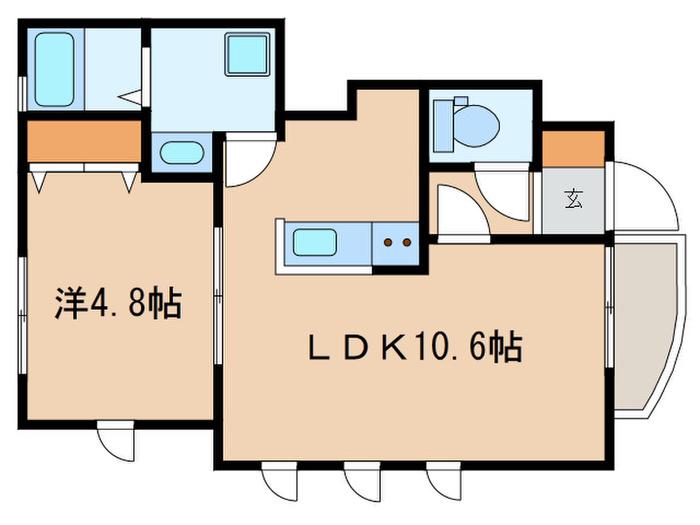 VILLA TSUJI(1LDK/1階)の間取り写真