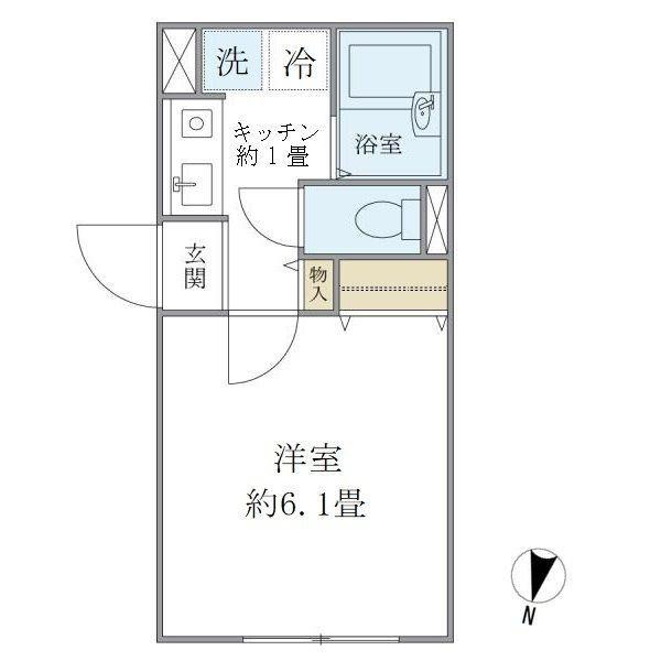 モデュロール上落合(1K/4階)の間取り写真