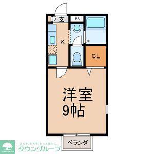 パラディス(1K/1階)の間取り写真