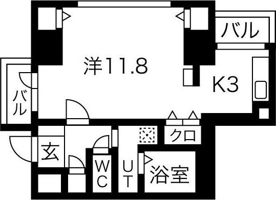 プレステージ千種(1K/10階)の間取り写真