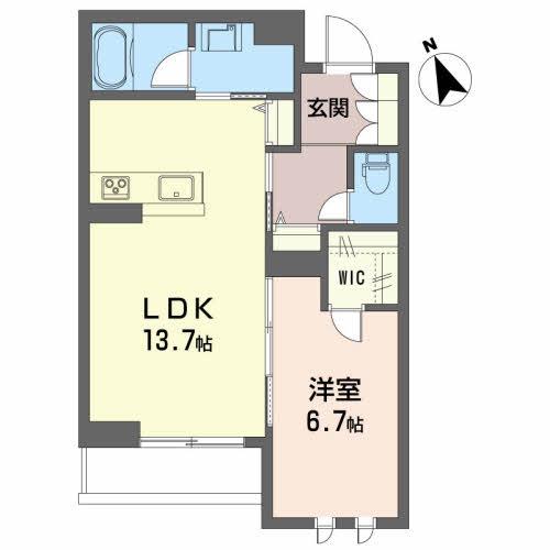 シャーメゾンGM(1LDK/3階)の間取り写真