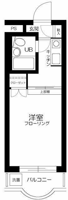 ハイタウン洗足池(1K/2階)の間取り写真