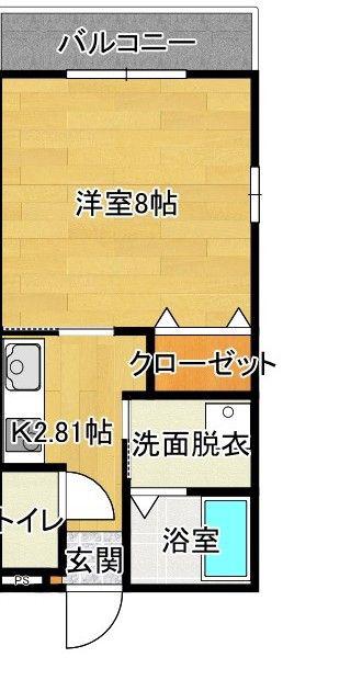 セントリート一番館(1K/1階)の間取り写真