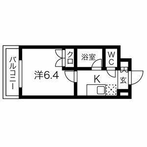 ユナイテッドグロー西落合(1K/2階)の間取り写真
