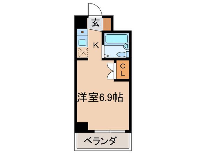 ピボット ヴァンベール(1K/3階)の間取り写真