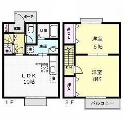 フォアサイト神峰(2LDK/1階)の間取り写真