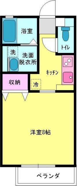 リール・ヴィザージュ(1K/2階)の間取り写真