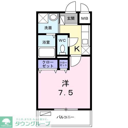 ヴィーダ ローザ(1K/1階)の間取り写真