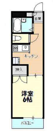 ラ・コント大塚(1K/1階)の間取り写真