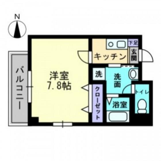 キャッスル大手町(1K/5階)の間取り写真