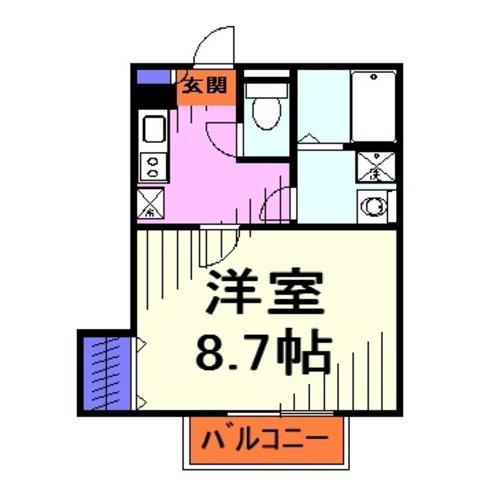 アムール ユーケーメゾン(1K/1階)の間取り写真