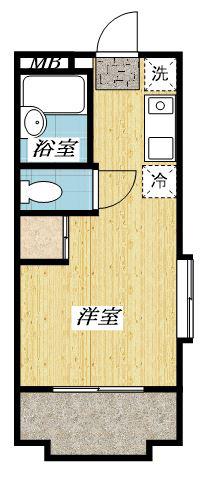 アベニュー耕和(ワンルーム/1階)の間取り写真