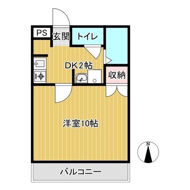 緑水コーポ(1K/1階)の間取り写真