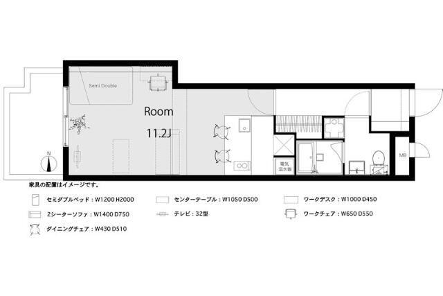 ライオンズマンション小石川第3(ワンルーム/3階)の間取り写真