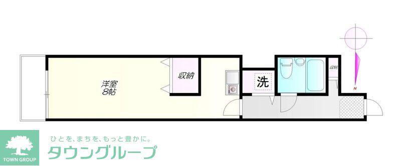 タートルシティ亀有(ワンルーム/5階)の間取り写真