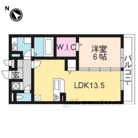 カーザフェリーチェ(1LDK/2階)の間取り写真