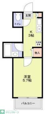 メゾン東陽日吉マンション(1K/4階)の間取り写真
