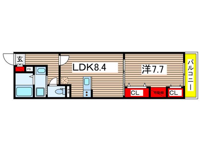 RENONCULE(1LDK/2階)の間取り写真