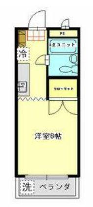 ハイライズ田中(1K/2階)の間取り写真
