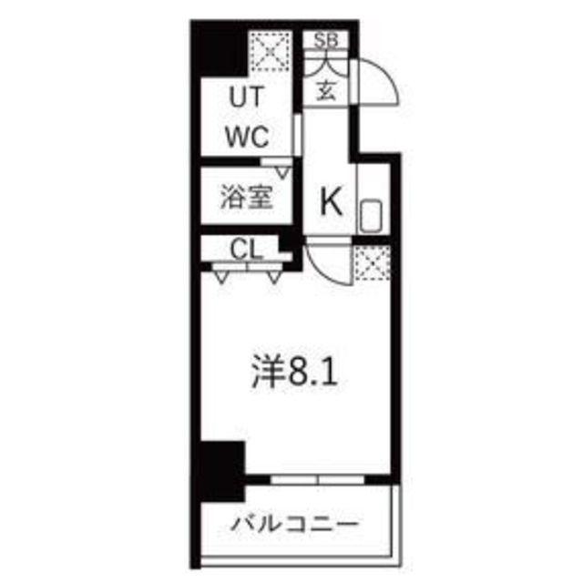 MSR梅田イースト(1K/11階)の間取り写真