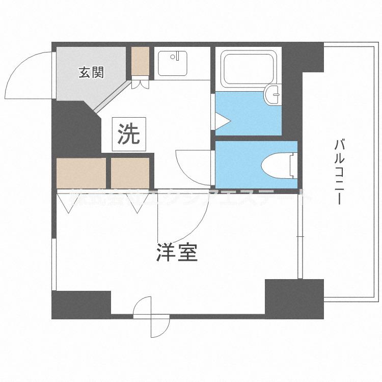 エステムコート梅田北(1K/10階)の間取り写真