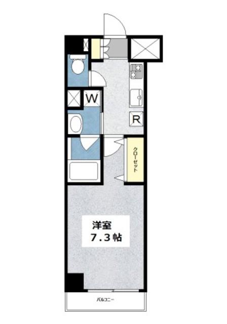 MIUたまプラーザ(1K/2階)の間取り写真