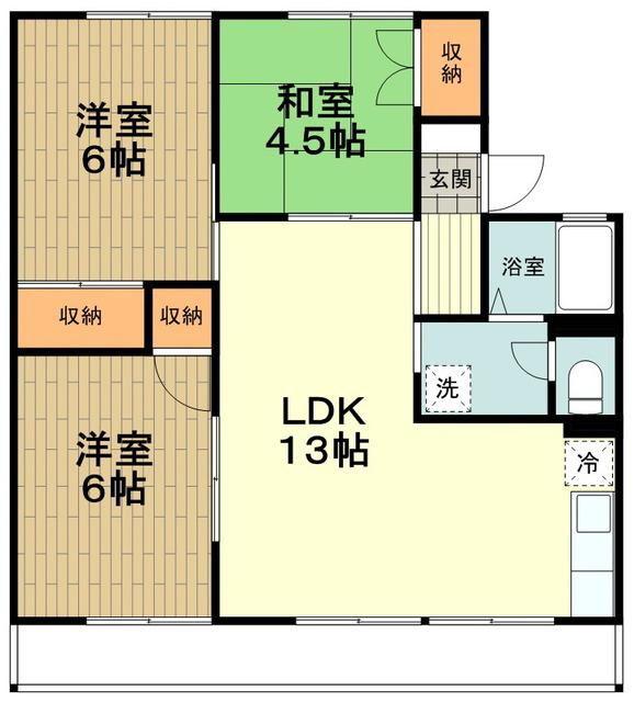 ラ・セジュール(3LDK/1階)の間取り写真