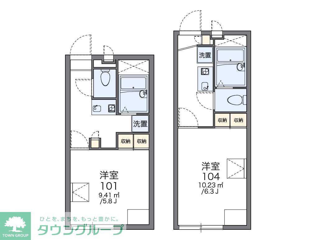 レオパレスS&I(1K/2階)の間取り写真