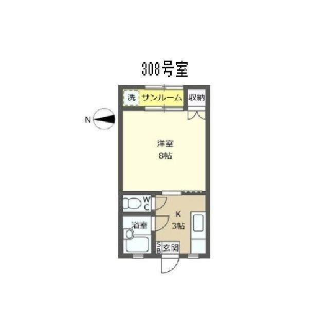 ＩＲいしかわ鉄道 金沢駅 バス乗車時間：18分 最寄りバス停で下車 徒歩3分 3階建 築42年(1K/3階)の間取り写真