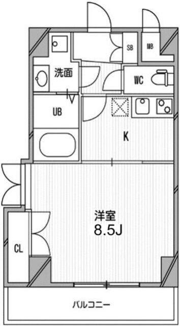 スペーシア高円寺I(1K/3階)の間取り写真