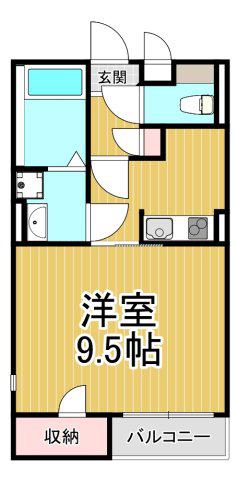 レオネクスト南花屋敷2(1K/2階)の間取り写真