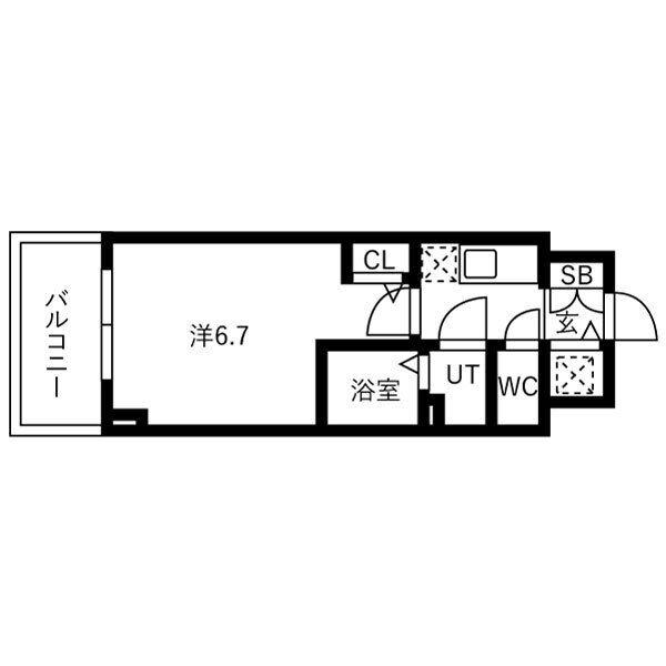 IW RESIDENCE大阪CREST TAPP(1K/3階)の間取り写真