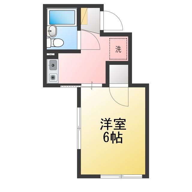 ドミール保土ヶ谷(1K/1階)の間取り写真