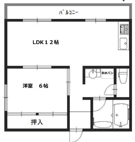 柳生マンション(1LDK/3階)の間取り写真