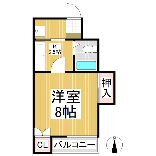 メゾンAK(1K/1階)の間取り写真