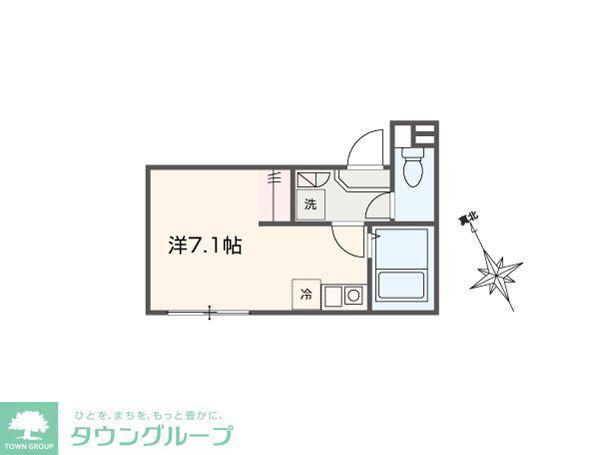 MELLAS市川(ワンルーム/2階)の間取り写真