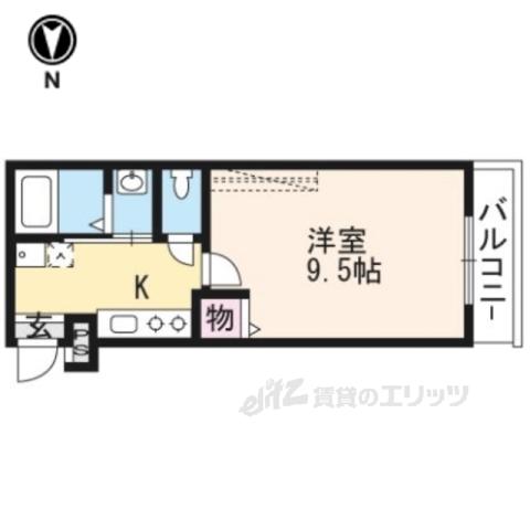 エムズ葛野御池(1K/3階)の間取り写真