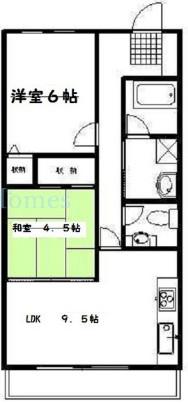 アイユール21(2LDK/2階)の間取り写真