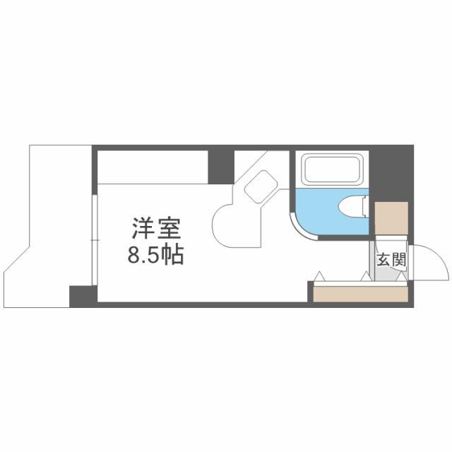 ラ・パルフェ・ド・札幌(ワンルーム/9階)の間取り写真