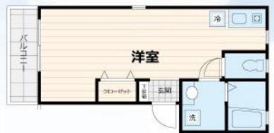 アプトN千寿(ワンルーム/2階)の間取り写真
