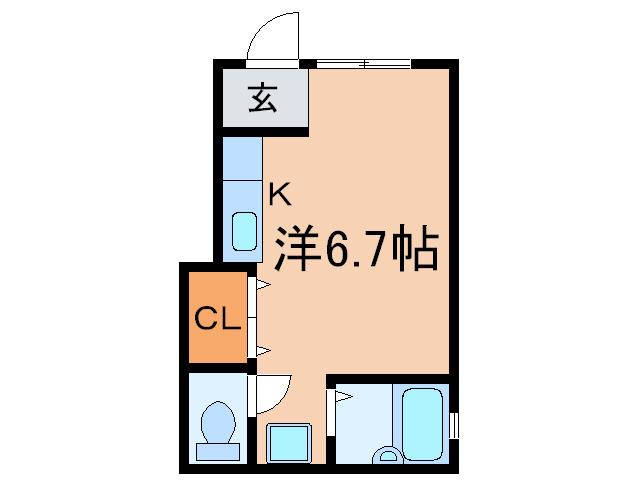 メゾン宮下(ワンルーム/3階)の間取り写真