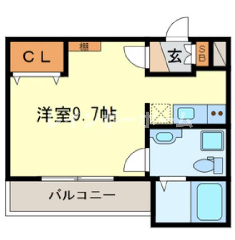 CHAMBRE HIDEMI II(ワンルーム/2階)の間取り写真
