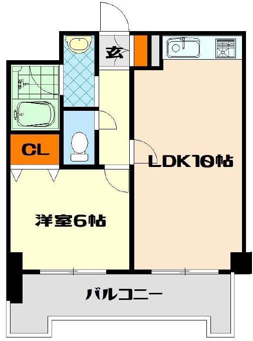コンフィメゾン中山寺(1LDK/2階)の間取り写真