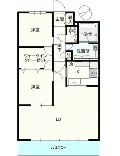 ベイサイドステージ東京(2LDK/13階)の間取り写真