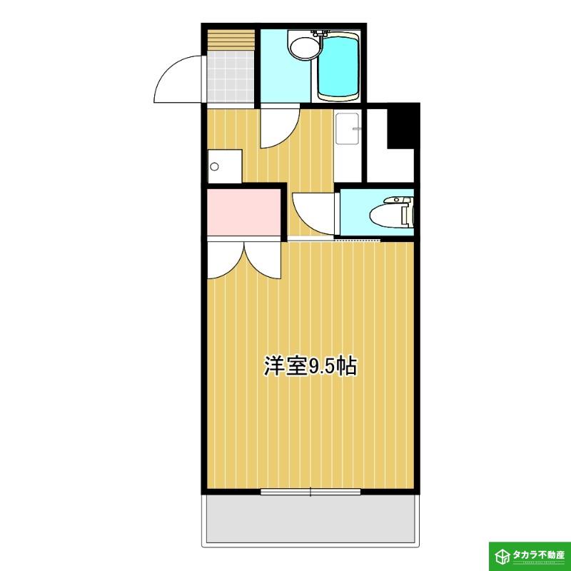 ウイング寿(1K/4階)の間取り写真
