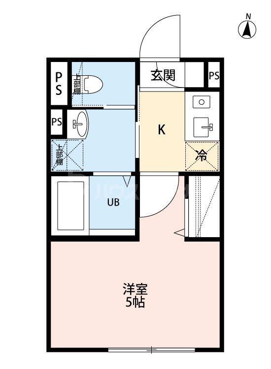 ROBOT HOME 一之江II(1K/3階)の間取り写真