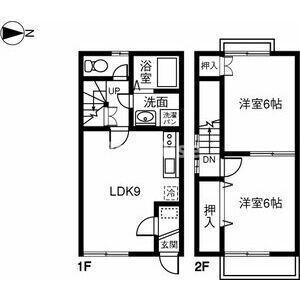フォーリア観音寺(2LDK/1階)の間取り写真