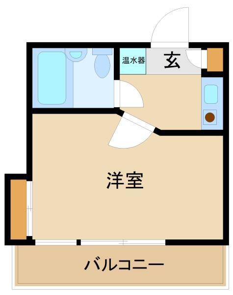 アネックス国領(1K/2階)の間取り写真