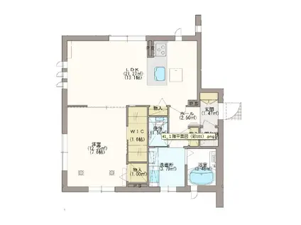 LE CHATNOIR(1LDK/1階)の間取り写真