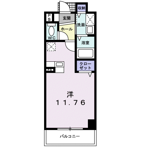アバンツァート(1K/2階)の間取り写真